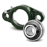 Mancal Oval 2 Furos C rolamento Ucfl208 24 P Eixo 38 10mm