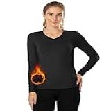 MANCYFIT Blusa Térmica Feminina Forrada Com