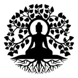 Mandala Buda Árvore Da Vida Em