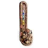MANDALA DE LUZ Incensário Estátua De Ganesha E 7 Chakras Em Strass Vertical