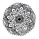 Mandala De MDF Preto-Preta De Parede Ou Porta 30cm - Modelo B