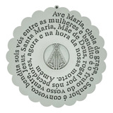 Mandala Decorativa Oração Ave Maria 30 Cm Pintado Mdf