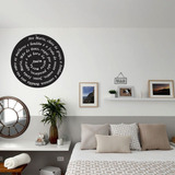 Mandala Decorativa Oração Ave Maria 40cm Pintado Mdf