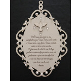 Mandala Decorativa Oração Pai Nosso Mdf Branco