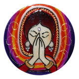 Mandala Namastê 18 Cm Em Vidro Decoração Quadro