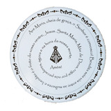 Mandala Oração Ave Maria Mdf Branco 30 Cm f031 