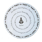Mandala Oração Ave Maria Mdf Branco 30 Cm