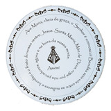 Mandala Oração Ave Maria Mdf Branco 60 Cm f031 