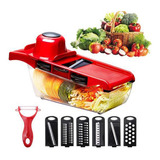 Mandoline Slicer Nicer Fatiador Cortador De Legumes 6 Em 1