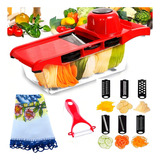 Mandoline Slicer Nicer Fatiador Cortador De Legumes 6 Em 1