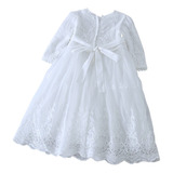 Mandriao Vestido Batismo Branco