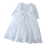 Mandriao Vestido Batismo Manga