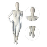 Manequim 3 Braços Branca Cabeça De Ovo Base Incluso Feminino