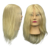 Manequim Cabeça De Boneca 100 Cabelo Humano P treino