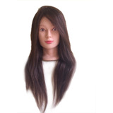 Manequim Cabeça De Boneca Mista 80 Natural Corte E Penteado