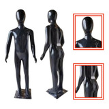 Manequim Casal Preto Infantil Unissex Preto Cabeça De Ovo