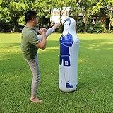 Manequim De Futebol Inflável 15 75 X 62 99 Polegadas Defensor Parede Goleiro Treinamento De Alvo Portátil E Durável Para Treinamento De Futebol Treinamento De Basquete Azul 