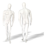 Manequim De Plástico Masculino Bombado Branco Brilhante base