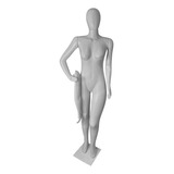 Manequim Feminino 3 Braços Branco Cabeça De Ovo Base Inclusa