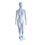 Manequim Feminino De Plástico Cabeça Ovo Branco Com Base