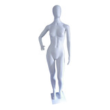 Manequim Feminino De Plastico Cabeça Ovo Branco Com Base