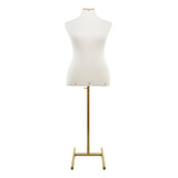 Manequim Feminino Forrado Busto Costura Moda Pedestaldourado