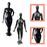 Manequim Feminino Magra plus Size Gg Pose Preta Completa
