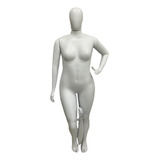 Manequim Feminino Plus Size Com 3 Braços Cabeça Ovo E Base