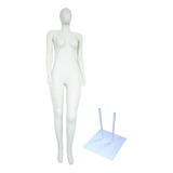 Manequim Feminino Reta Cabeça Ovo Base Branco Goiânia