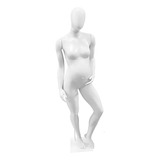 Manequim Gestante Feminino Branco Cabeça Ovo Base