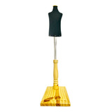 Manequim Infantil Forrado Vitrine Loja Pedestal Madeira