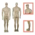 Manequim Masculino Completo De Plástico Bege Magro  Base
