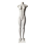 Manequim Simples 3 Unidades Afunilado Feminino Branco Base