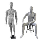 Manequins Baratos Kit 2 Bombado 1 Sentado Cinza