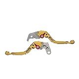 Manete Moto X Super Bike Par C Regulagens 3 4Dedos Dourado