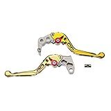Manete Moto X Super Bike Par C Regulagens 3 4Dedos Dourado
