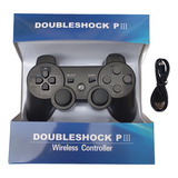 Manete Sem Fio Compativel Ps3 Pc Cabo Carregador Joystick