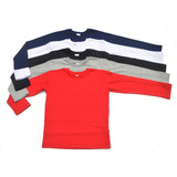 Manga Longa Camiseta Infantil Kit C 5