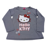 Manga Longa Hello Kitty Rosto Baby Infantil Maj673 Maj724