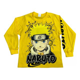 Manga Longa Naruto Camiseta Infantil Blusa