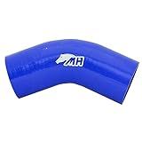 Mangote Em Silicone Curva 45º Graus 3- Polegadas -76mm- X 125mm - Azul