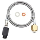 Mangueira Adaptadora De CO2 Para Máquina De Refrigerante De Alta Pressão Com Mangueira De Aço Inoxidável De 152 Cm CGA320 Para TR21 4 Kit De Enchimento De CO2 Compatível Com OneTouch Jet Aqua Fizz