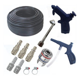 Mangueira Compressor 1 4 20 Metros Kit Engate Rápido Bicos