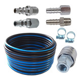 Mangueira De Ar Compressor 1 4 25 Metros Com Kits Acessórios