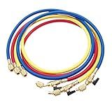 Mangueira De Carregamento De Refrigerante Com Válvulas De Esfera Para Mangueiras De Carregamento De Refrigerante HVAC R410A R134A R12 R22 R502 R404 HVAC Conjunto De Mangueira Coletor SAE HVAC De