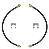 Mangueira De Freio De Borracha Universal De Atualização De 45 7 Cm Linha De Freio Flexível 9 5 Cm 61 Macho Para 9 5 Mm 24 Fêmeas Resistente Fácil De Instalar Mangueira De Freio 2 Peças