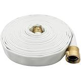 Mangueira De Incêndio Branca 1 1 5 1 Cm X 50 Lay Flat Heavy Duty Backwash Discharge Mangueira Conectores De Latão NST NH 3 8 Cm NST NH 50FT