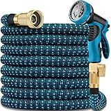 Mangueira De Jardim Expansível De 30 5 M Mangueira De água Retrátil 2024 Totalmente Nova Com Acessórios De Latão Sólido De 10 Cm Tecido De Força Extra Mangueira Expansível Flexível Com 10 Bicos