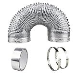 Mangueira De Ventilação Para Secadora De 10 16 Cm 6 5 Pés 2 M Tubo De Ar Flexível Para Secador De Roupas Tubo De Ar Isolado De Alumínio Kit De Ventilação Com 2 Grampos E Fita Adesiva