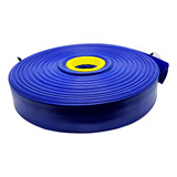 Mangueira Descarga De Água Flat Chata Azul 5 Mts 1 1 2 Pol